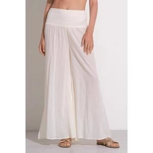 NEW ELAN palazzo high waist wide leg pant in white